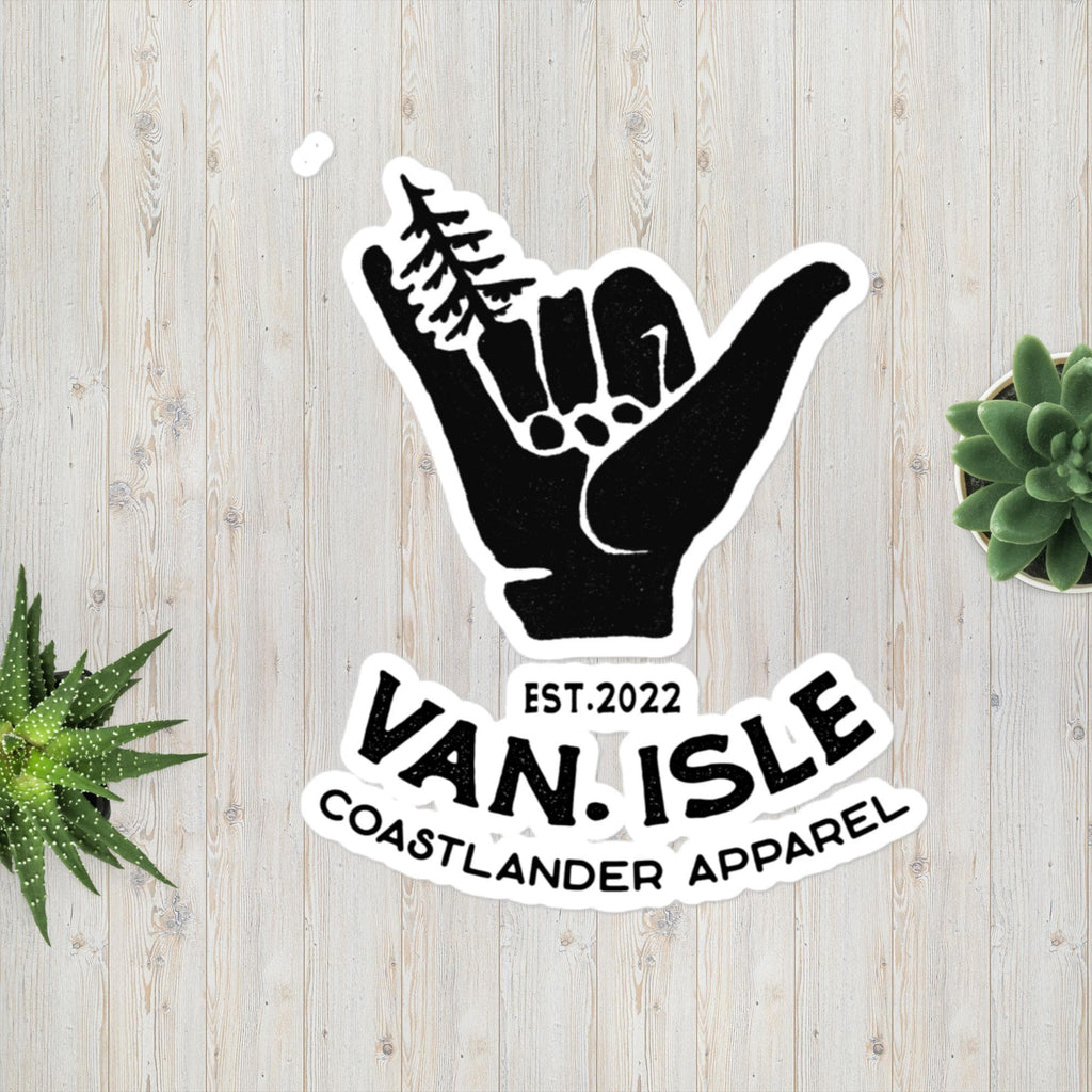 Design of Hang Loose - Vancouver Island - Sticker , the colour is 5.5″×5.5″