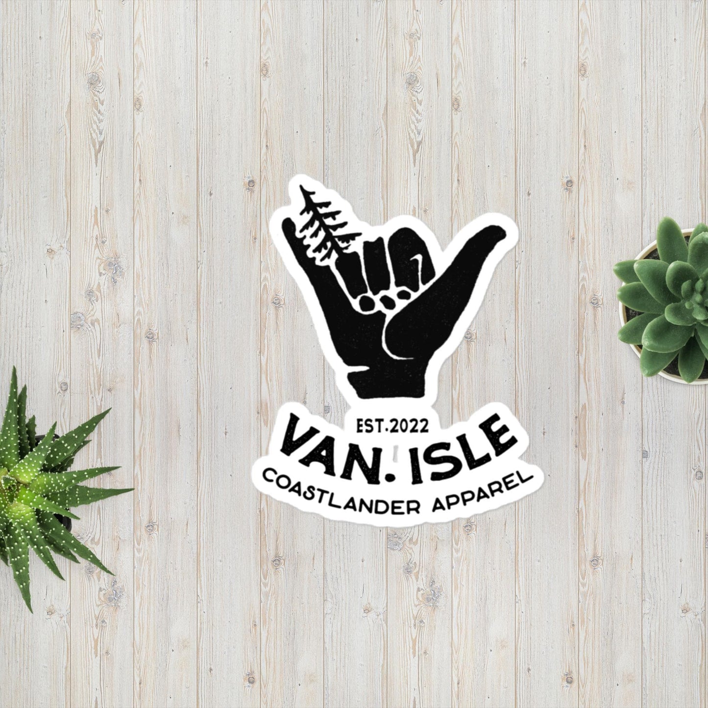 Design of Hang Loose - Vancouver Island - Sticker , the colour is