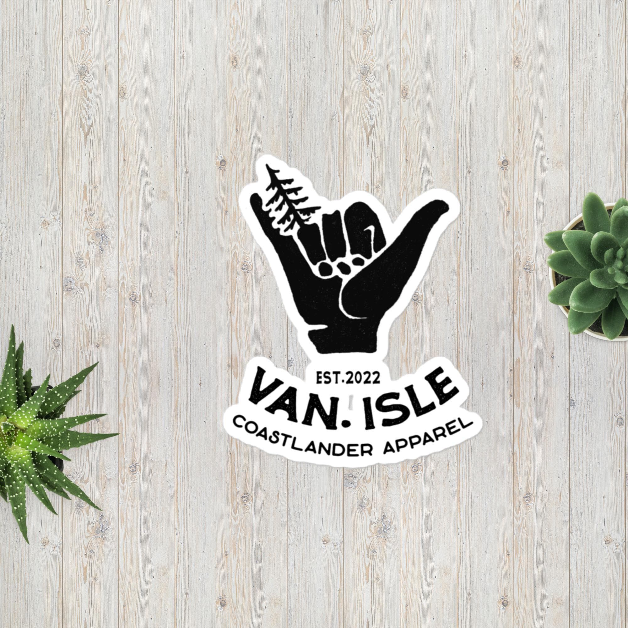Design of Hang Loose - Vancouver Island - Sticker , the colour is