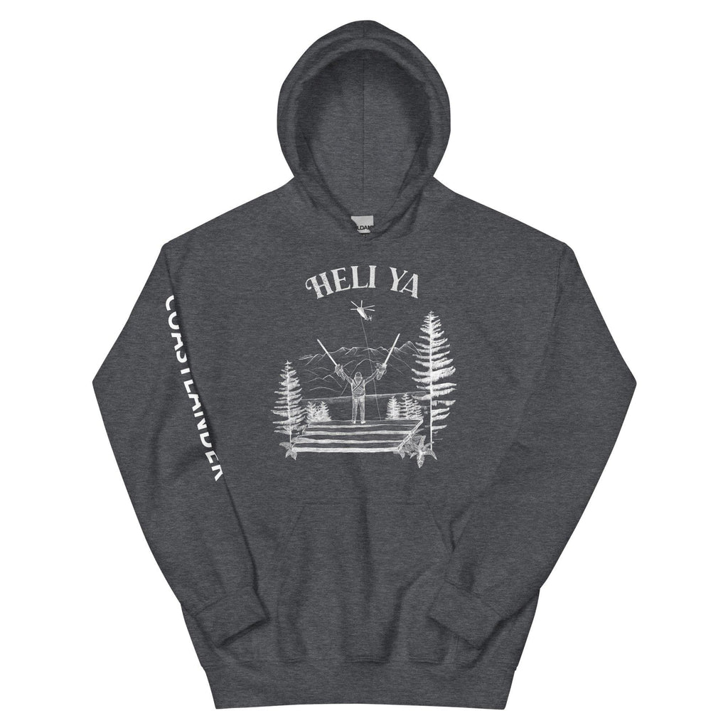 Design of Heli Ya - Unisex Hoodie , the colour is Dark Heather
