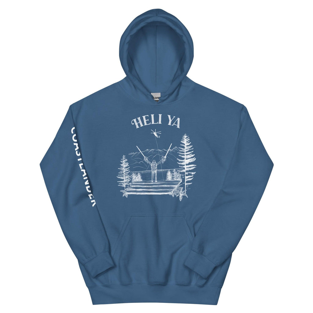 Design of Heli Ya - Unisex Hoodie , the colour is Indigo Blue