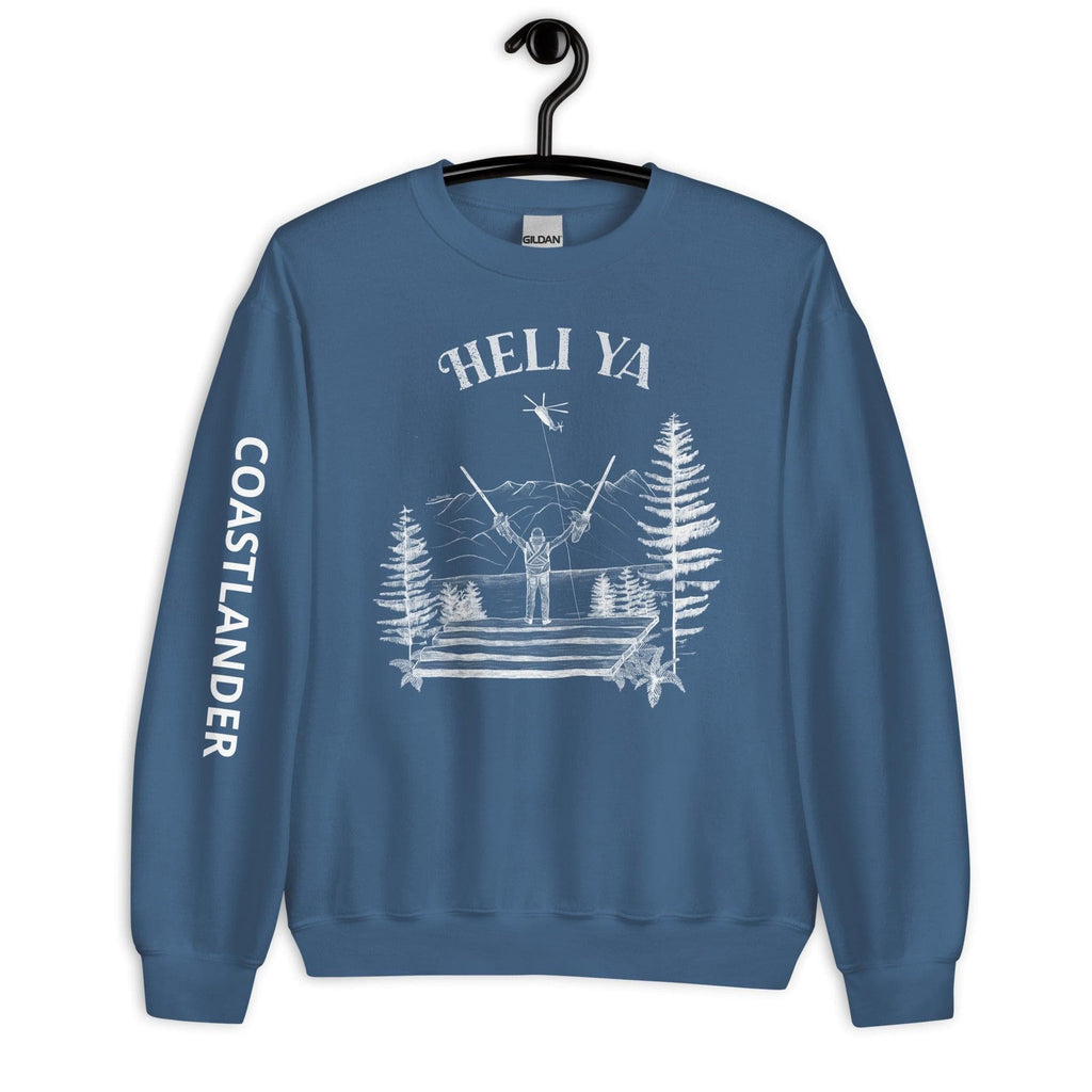Design of Heli Ya - Unisex Sweatshirt , the colour is Indigo Blue