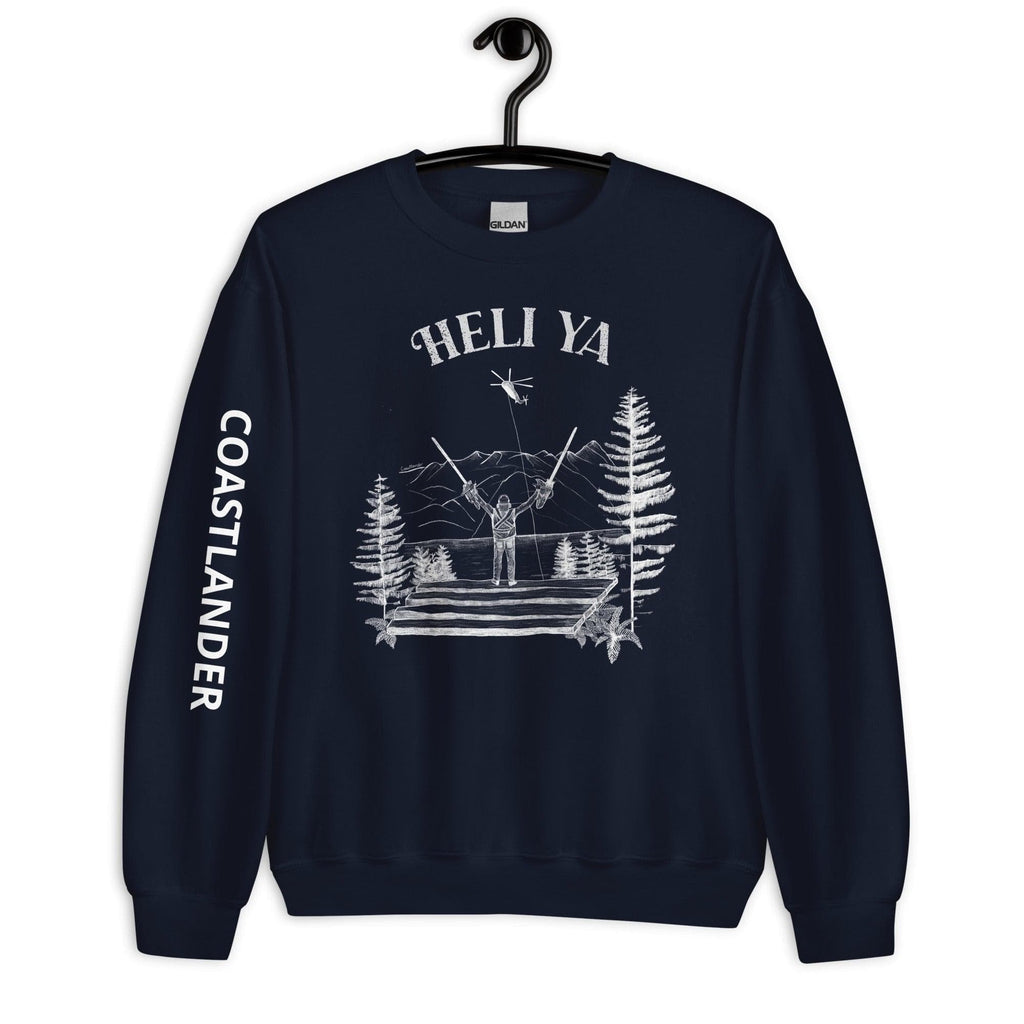 Design of Heli Ya - Unisex Sweatshirt , the colour is Navy