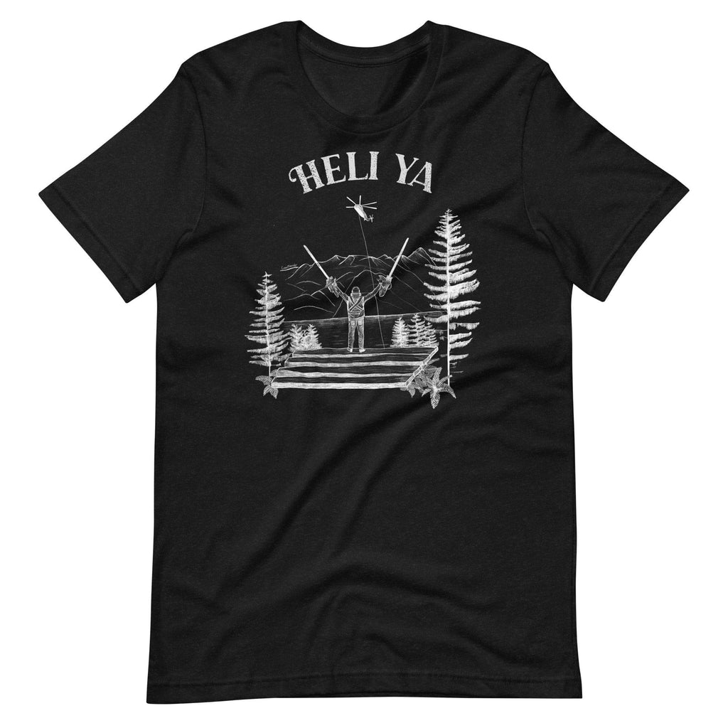 Design of Heli Ya - Unisex t-shirt , the colour is Black Heather
