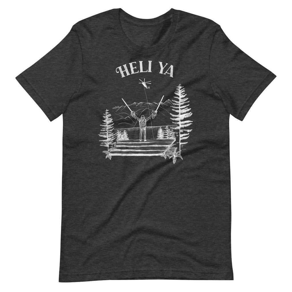 Design of Heli Ya - Unisex t-shirt , the colour is Dark Grey Heather