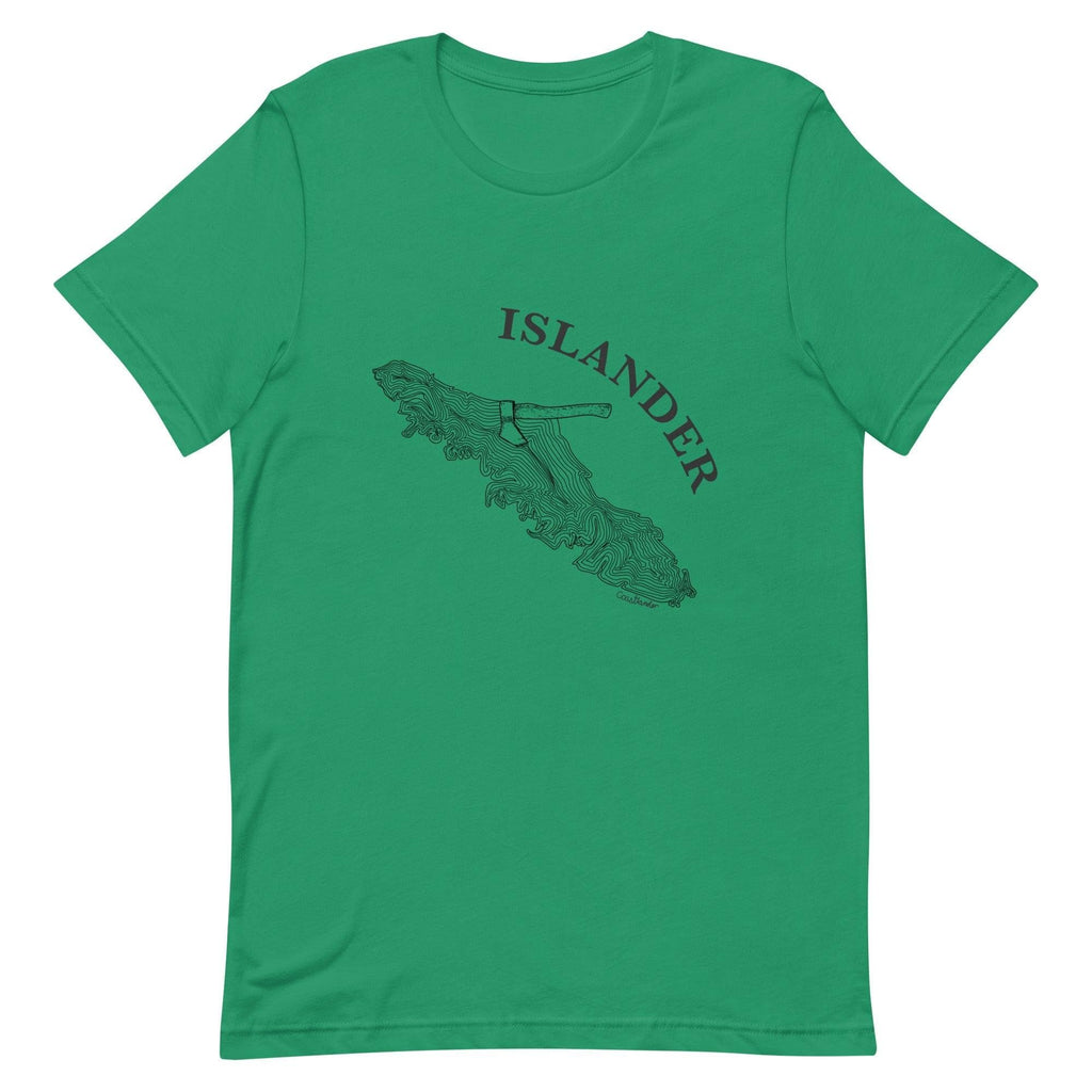 Design of ISLANDER Axe in Stump - Unisex t-shirt , the colour is Kelly