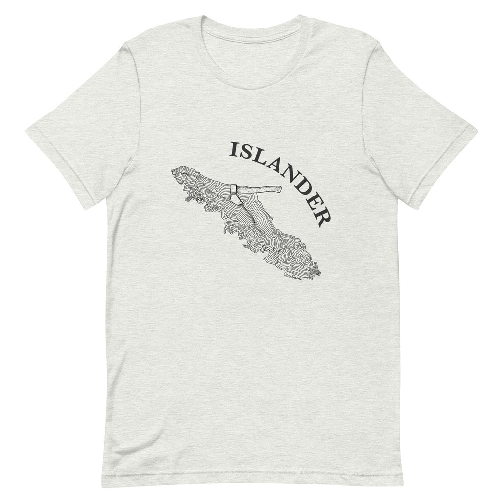 Design of ISLANDER Axe in Stump - Unisex t-shirt , the colour is Ash