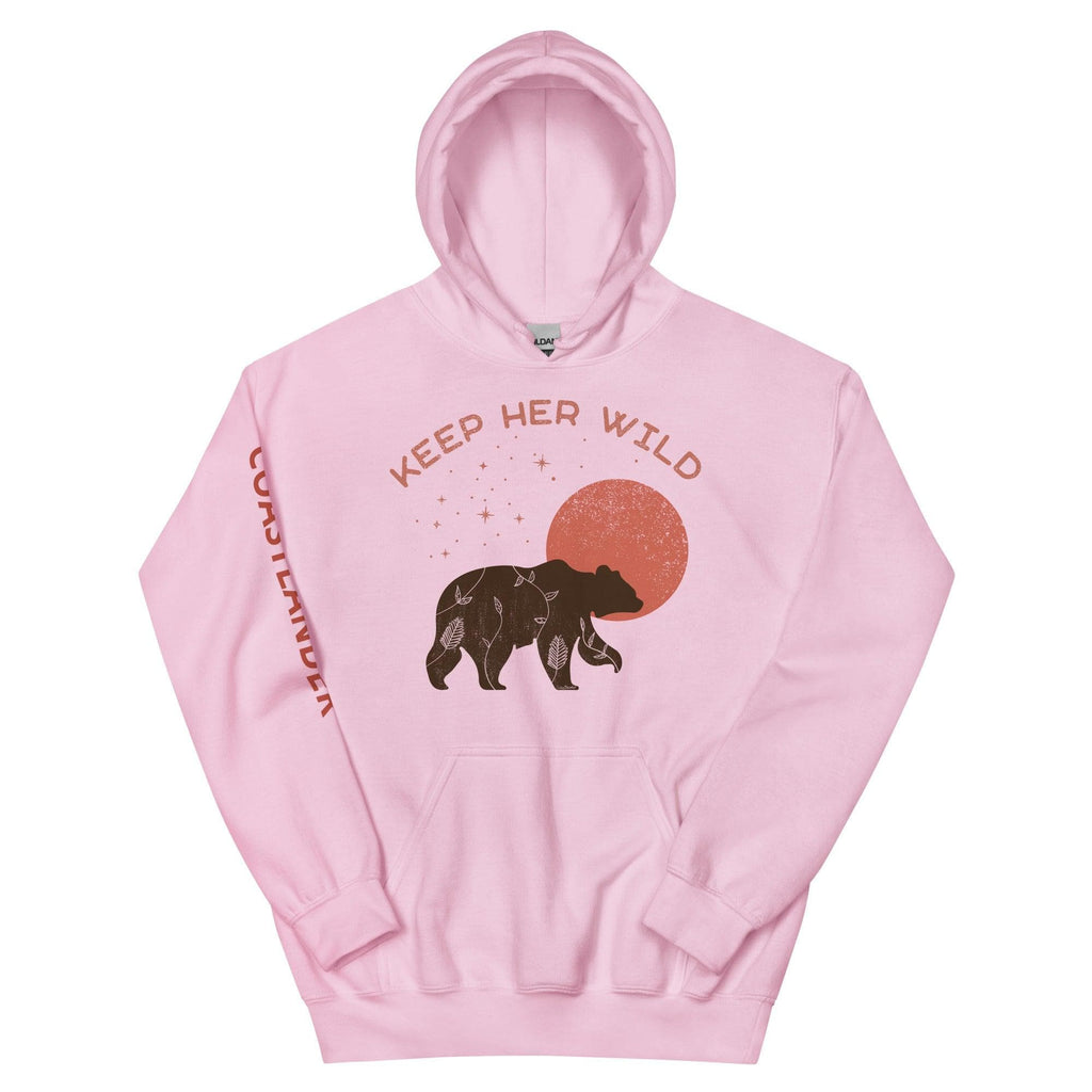 Design of Keep Her Wild - Unisex Hoodie , the colour is Light Pink