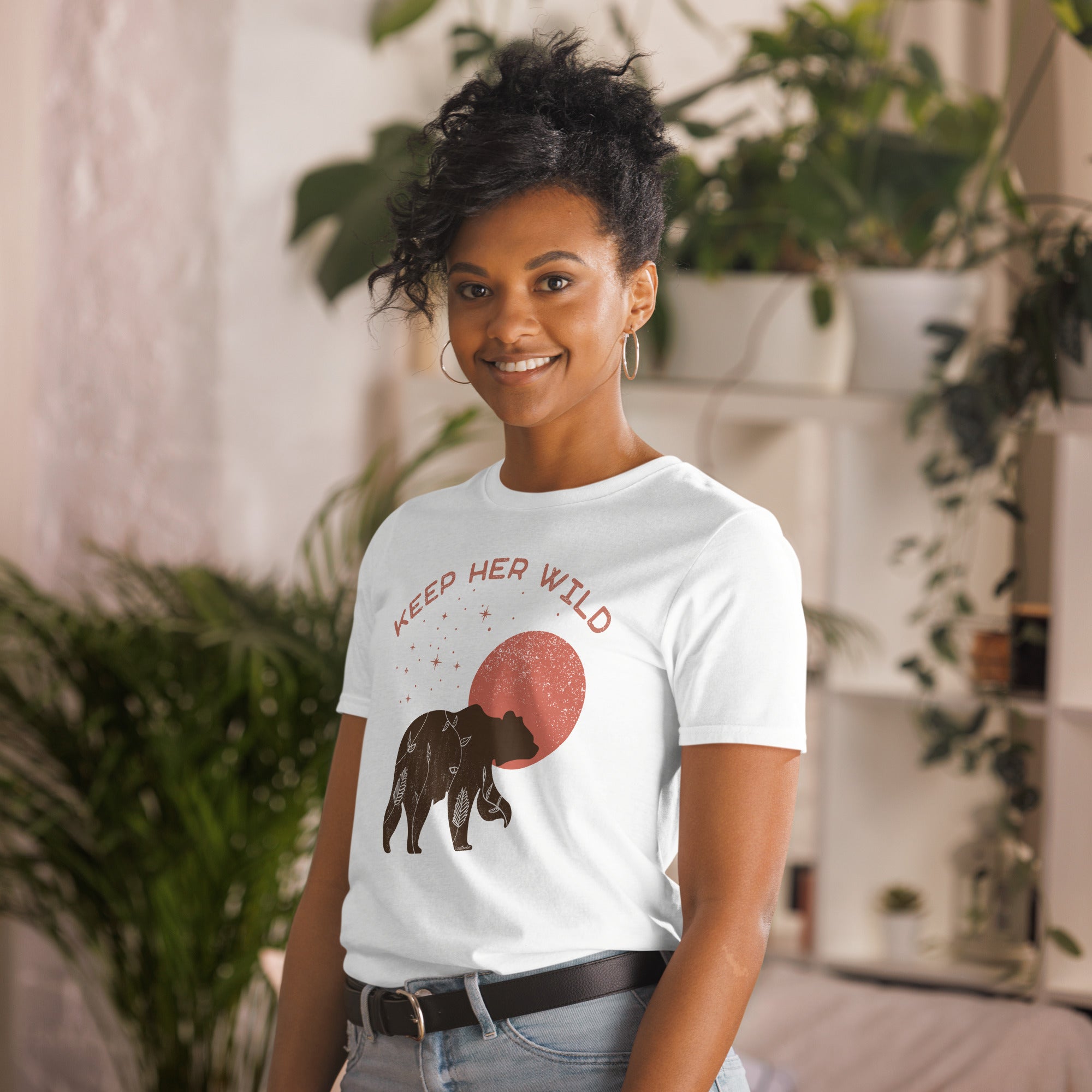 Design of Keep Her Wild - Womens - Short-Sleeve T-Shirt , the colour is
