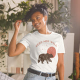 Design of Keep Her Wild - Womens - Short-Sleeve T-Shirt , the colour is White