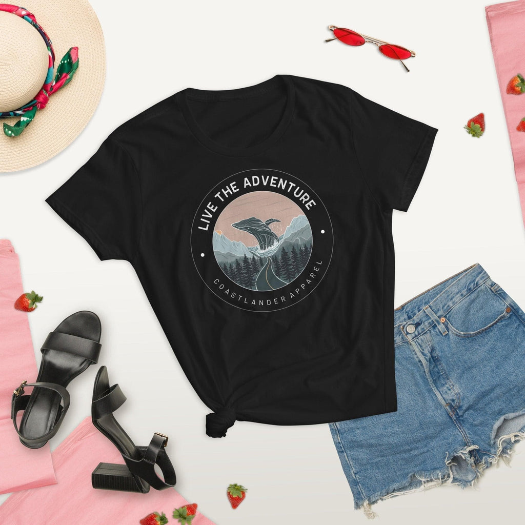 Live The Adventure Whale - Women's short sleeve t-shirt - Coastlander