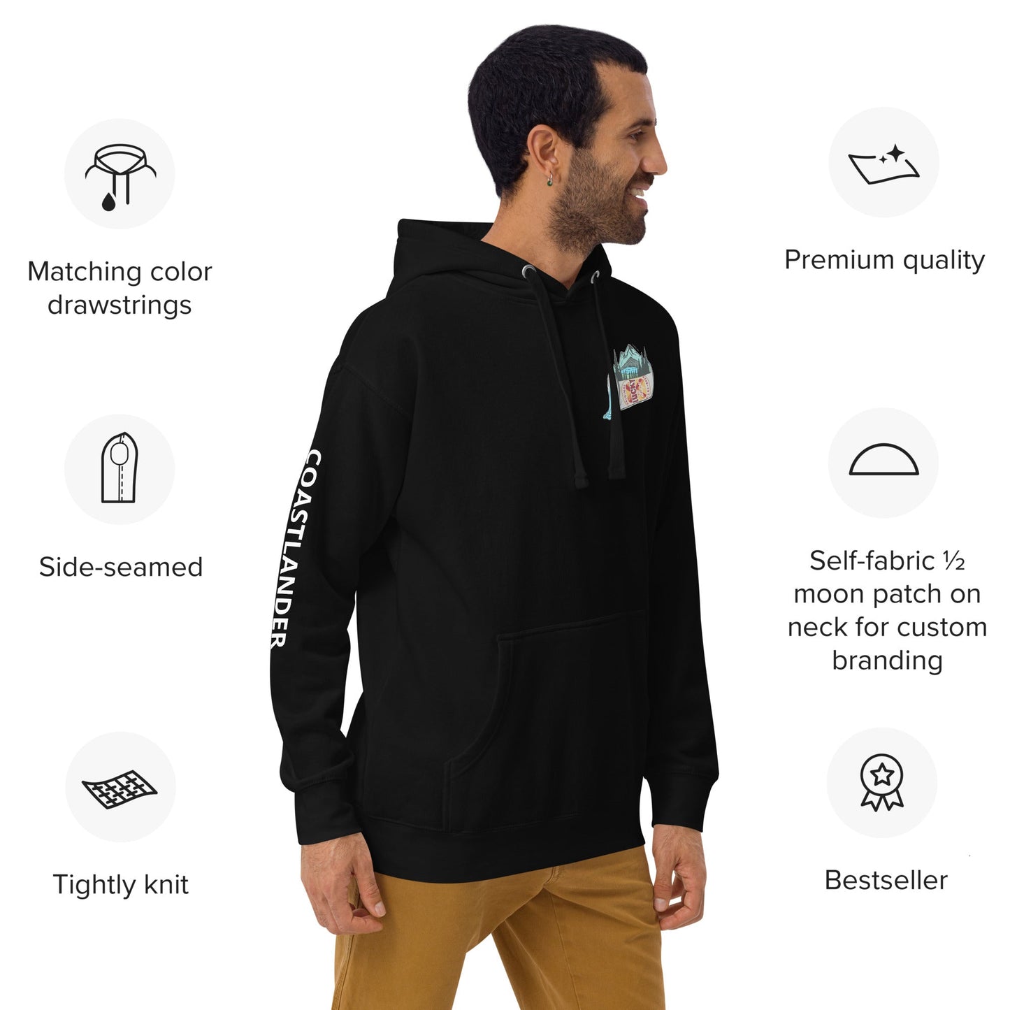 Design of Lucky Lager Scenery Design - Unisex Hoodie , the colour is