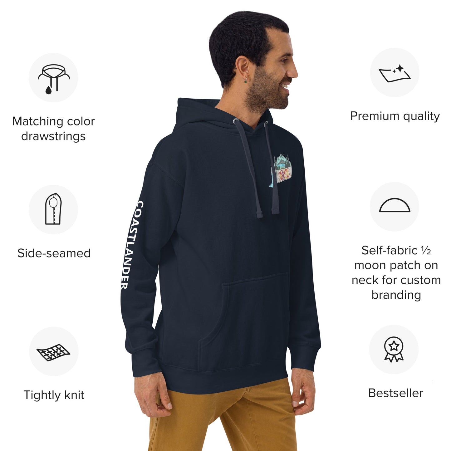 Design of Lucky Lager Scenery Design - Unisex Hoodie , the colour is