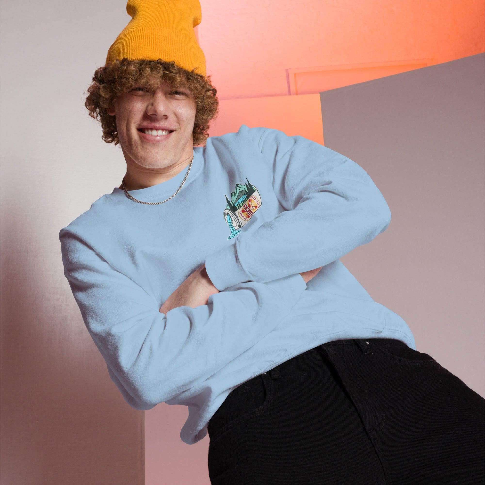 Design of Lucky Lager Scenery Design - Unisex Sweatshirt , the colour is