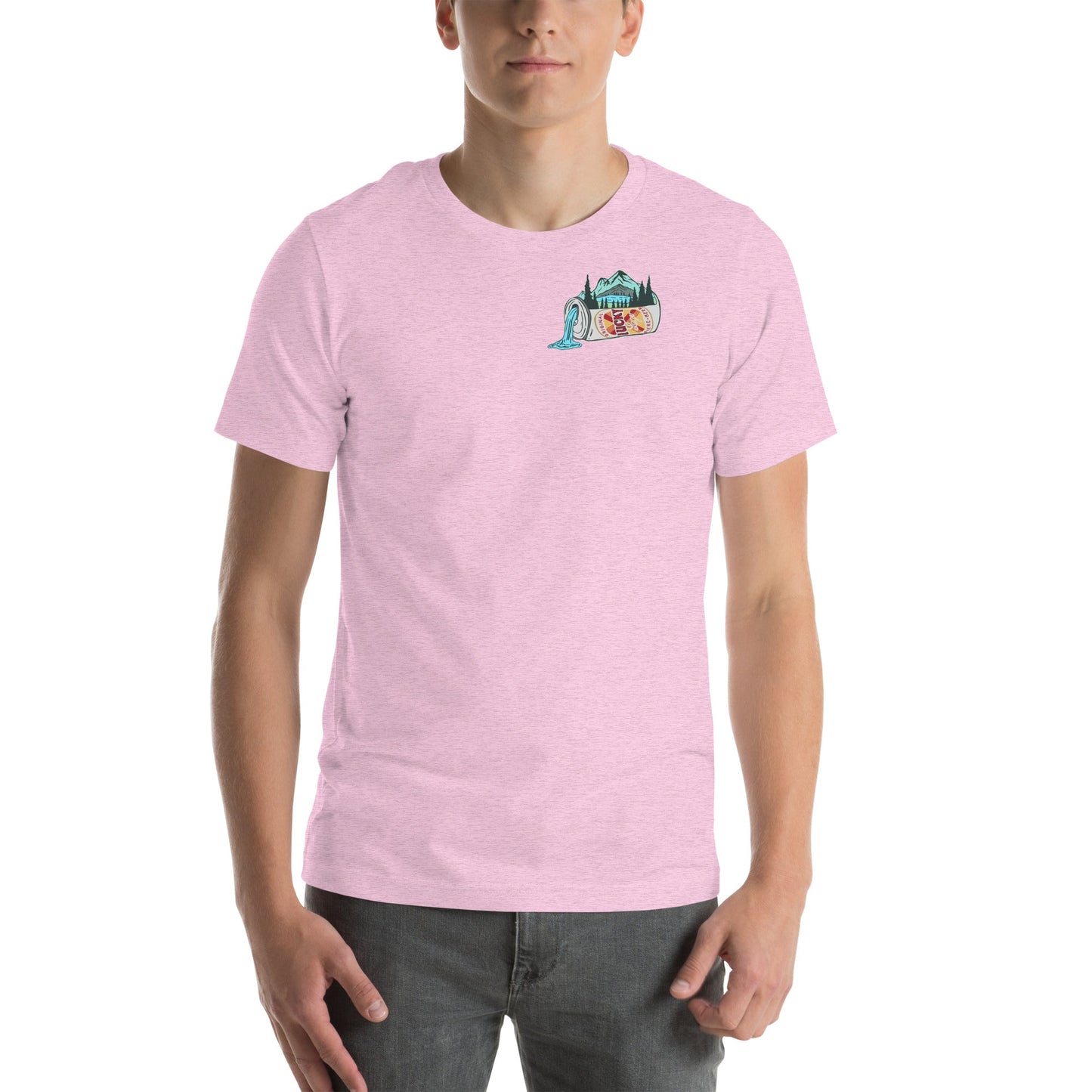 Design of Lucky Lager Scenery Design - Unisex t-shirt , the colour is