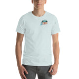 Design of Lucky Lager Scenery Design - Unisex t-shirt , the colour is