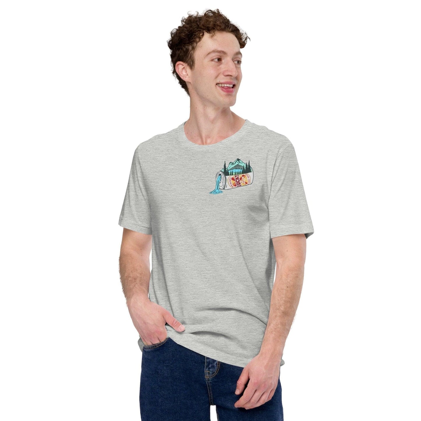 Design of Lucky Lager Scenery Design - Unisex t-shirt , the colour is