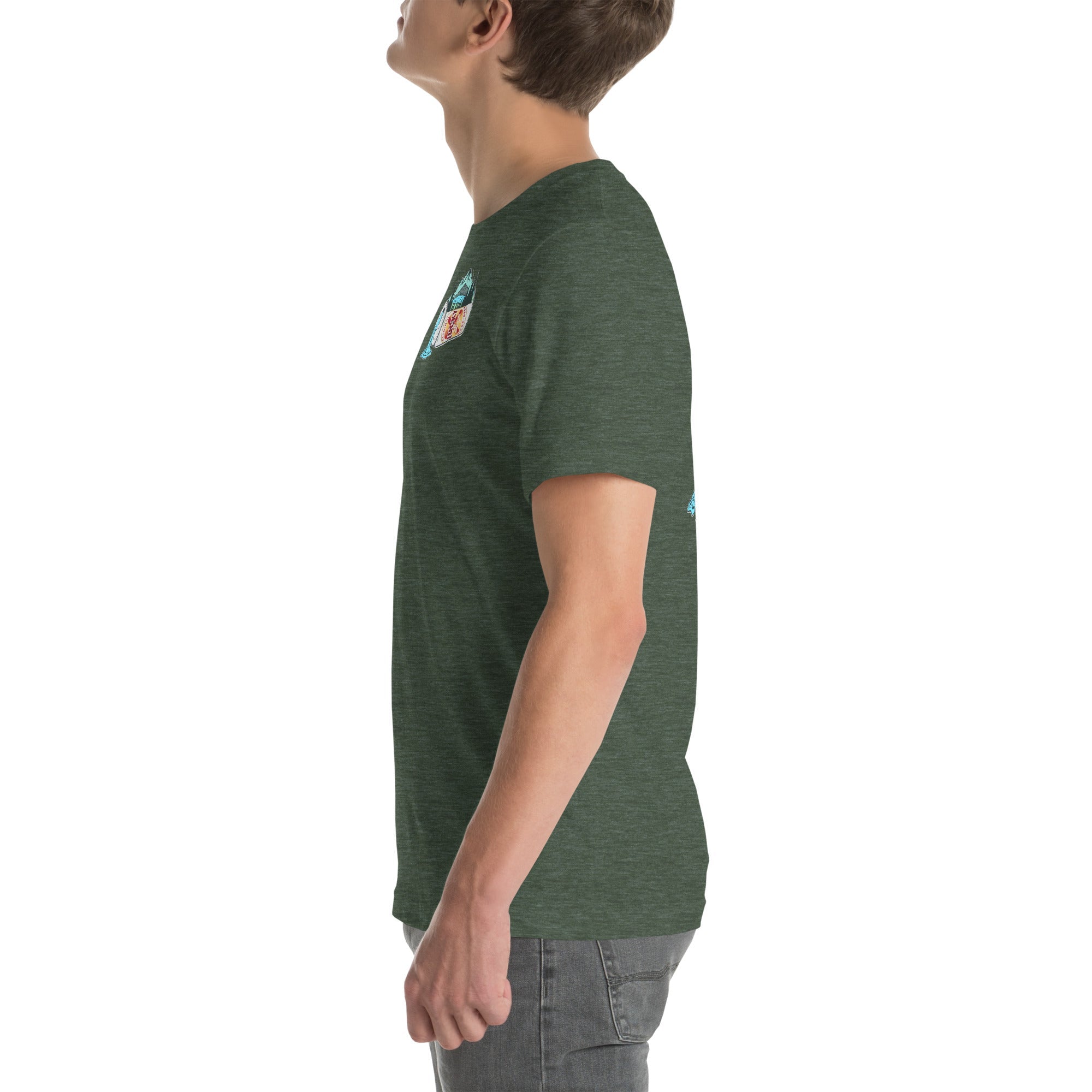 Design of Lucky Lager Scenery Design - Unisex t-shirt , the colour is