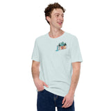 Design of Lucky Lager Scenery Design - Unisex t-shirt , the colour is