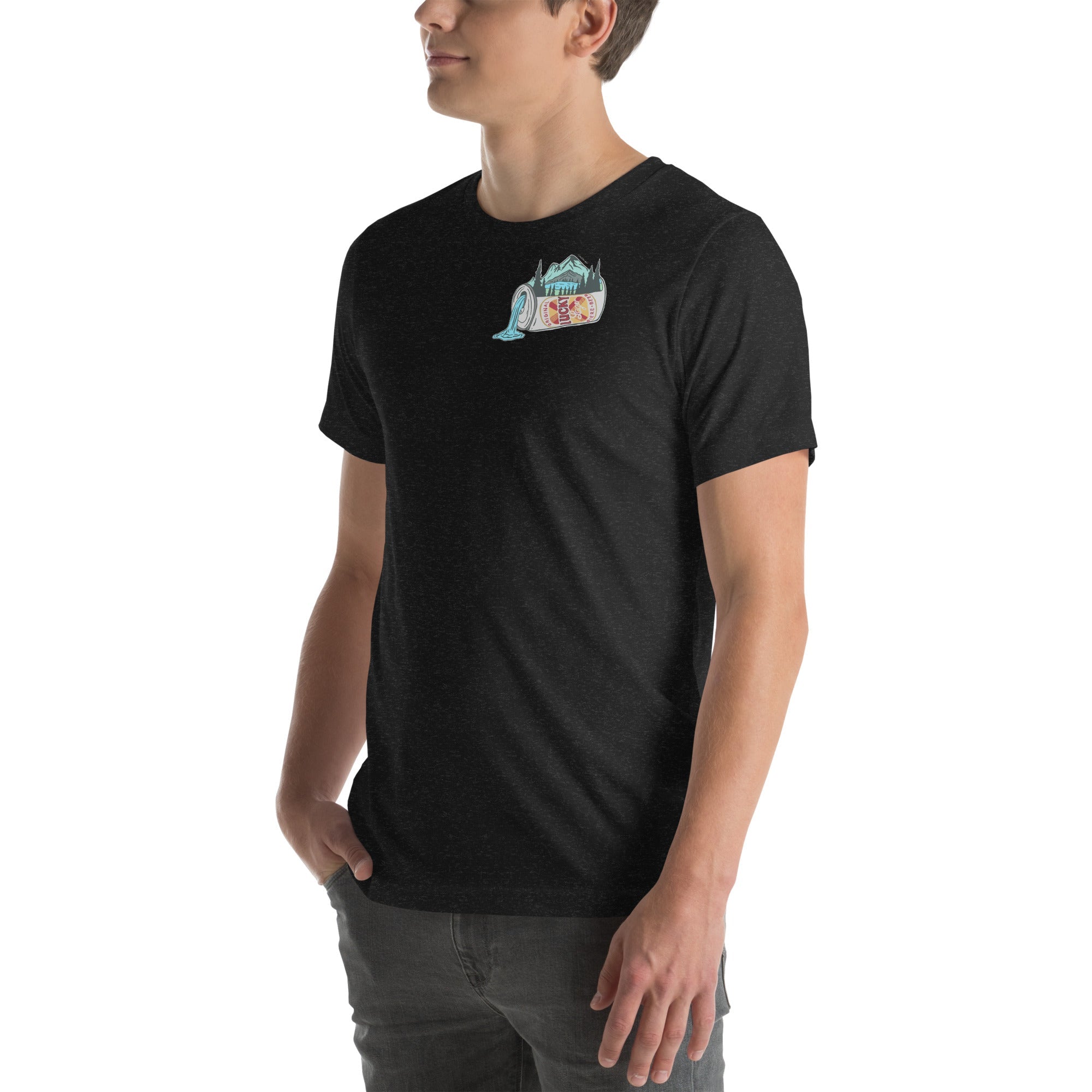 Design of Lucky Lager Scenery Design - Unisex t-shirt , the colour is