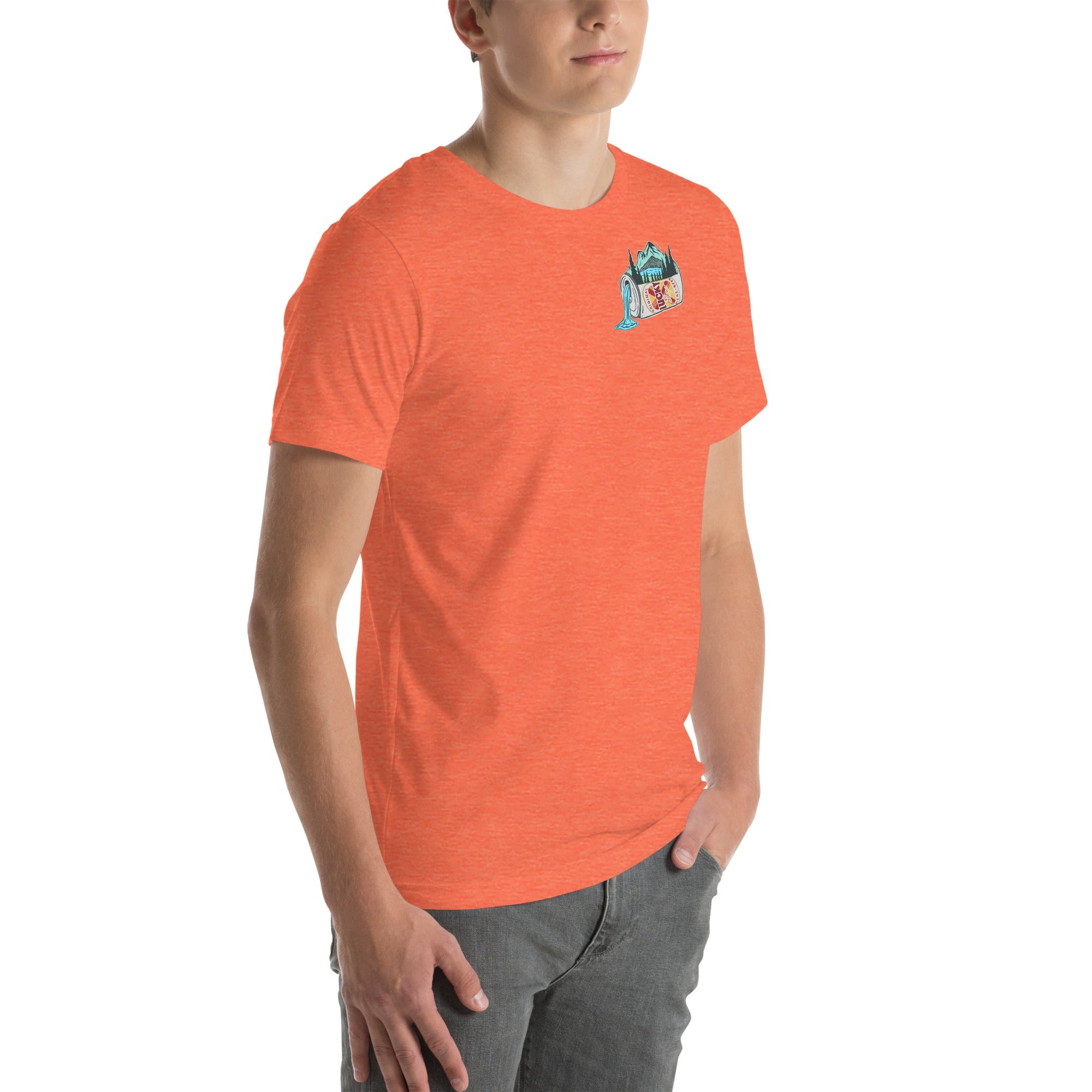 Design of Lucky Lager Scenery Design - Unisex t-shirt , the colour is