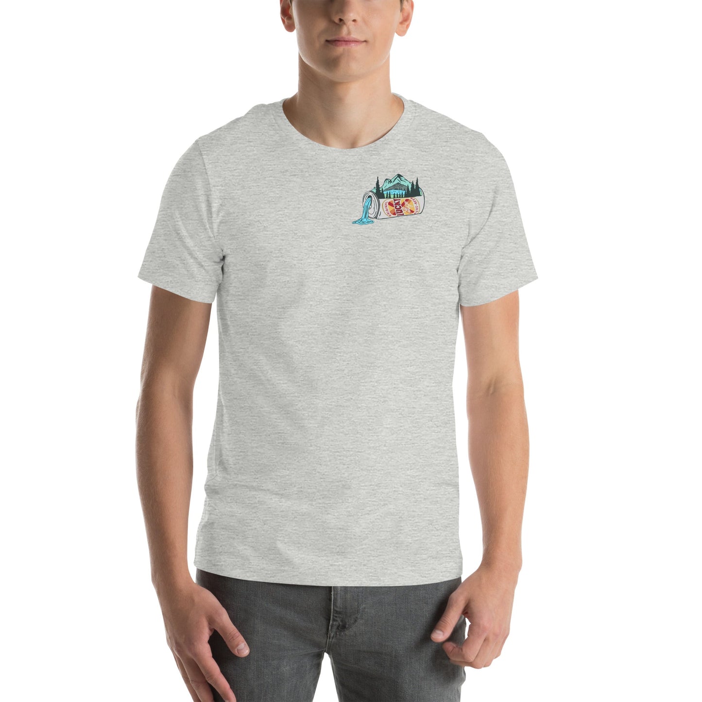 Design of Lucky Lager Scenery Design - Unisex t-shirt , the colour is
