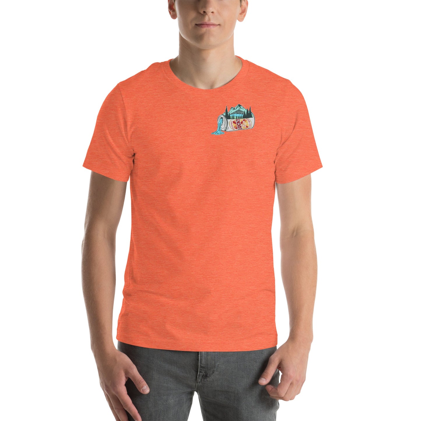Design of Lucky Lager Scenery Design - Unisex t-shirt , the colour is