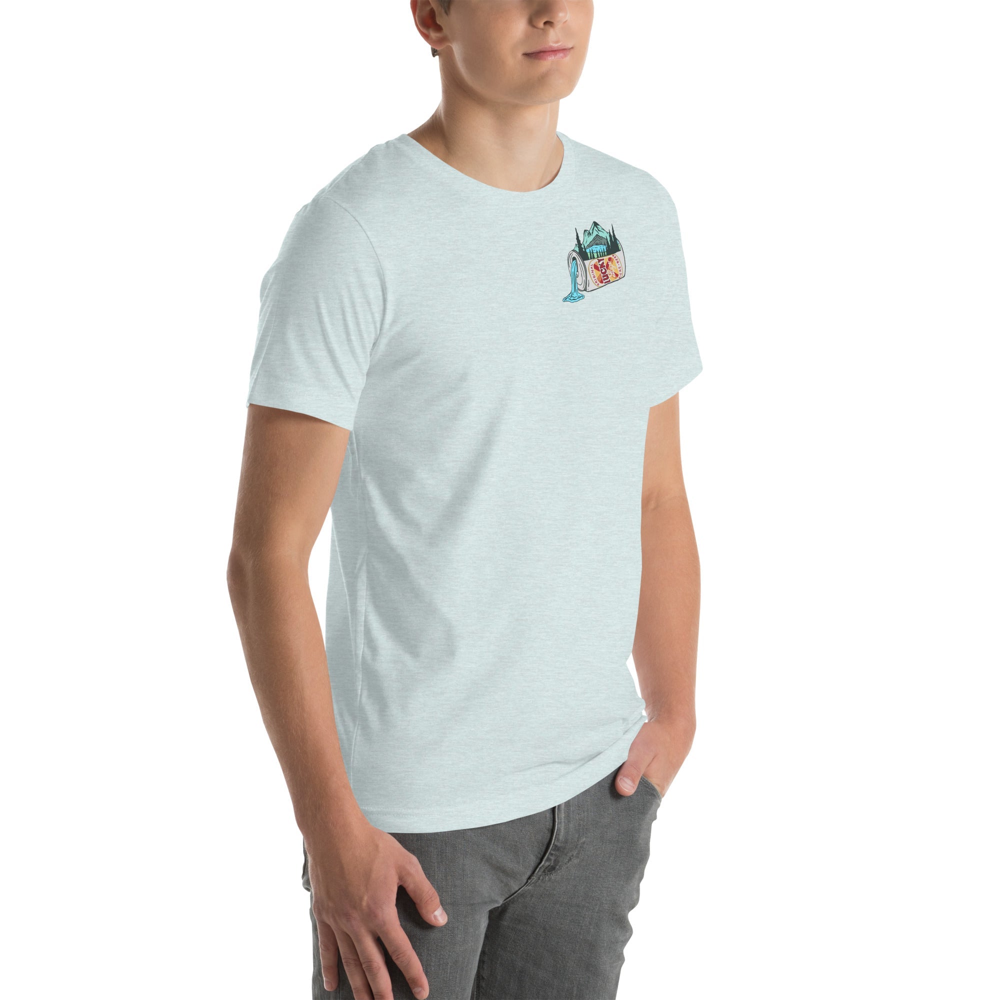 Design of Lucky Lager Scenery Design - Unisex t-shirt , the colour is
