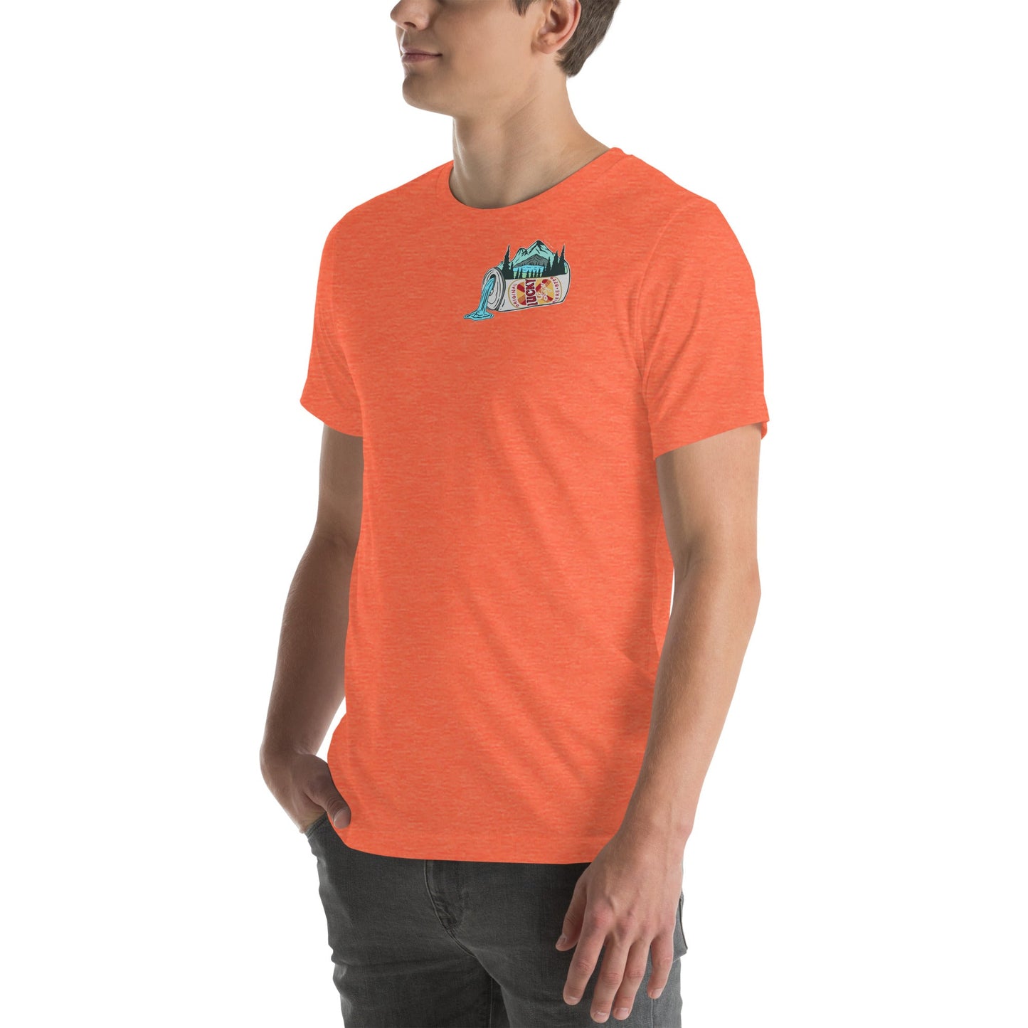 Design of Lucky Lager Scenery Design - Unisex t-shirt , the colour is