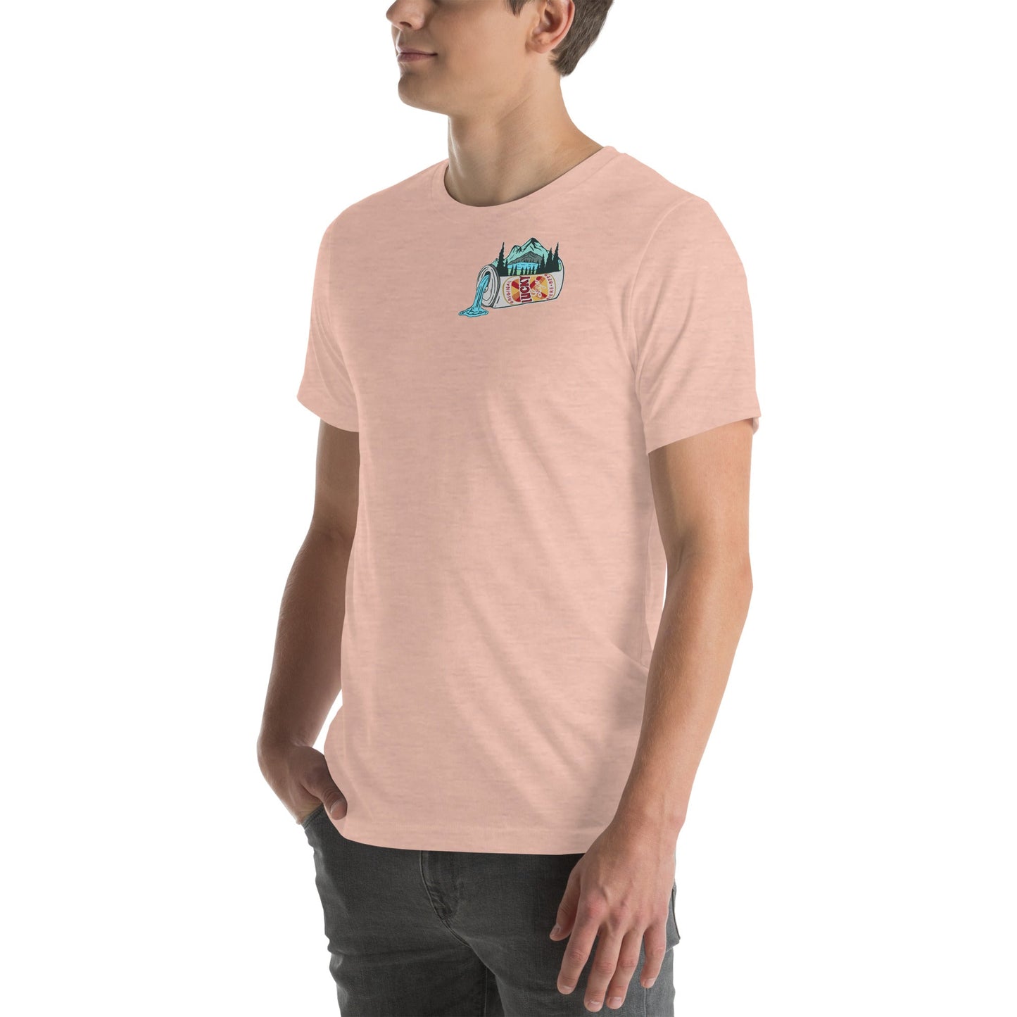Design of Lucky Lager Scenery Design - Unisex t-shirt , the colour is