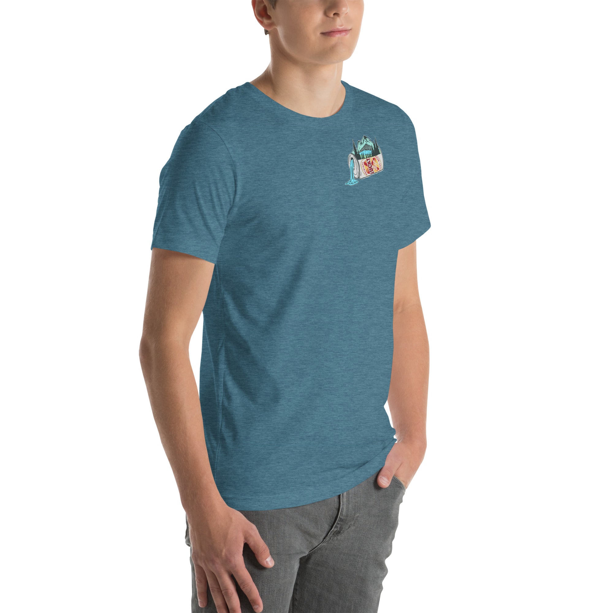 Design of Lucky Lager Scenery Design - Unisex t-shirt , the colour is