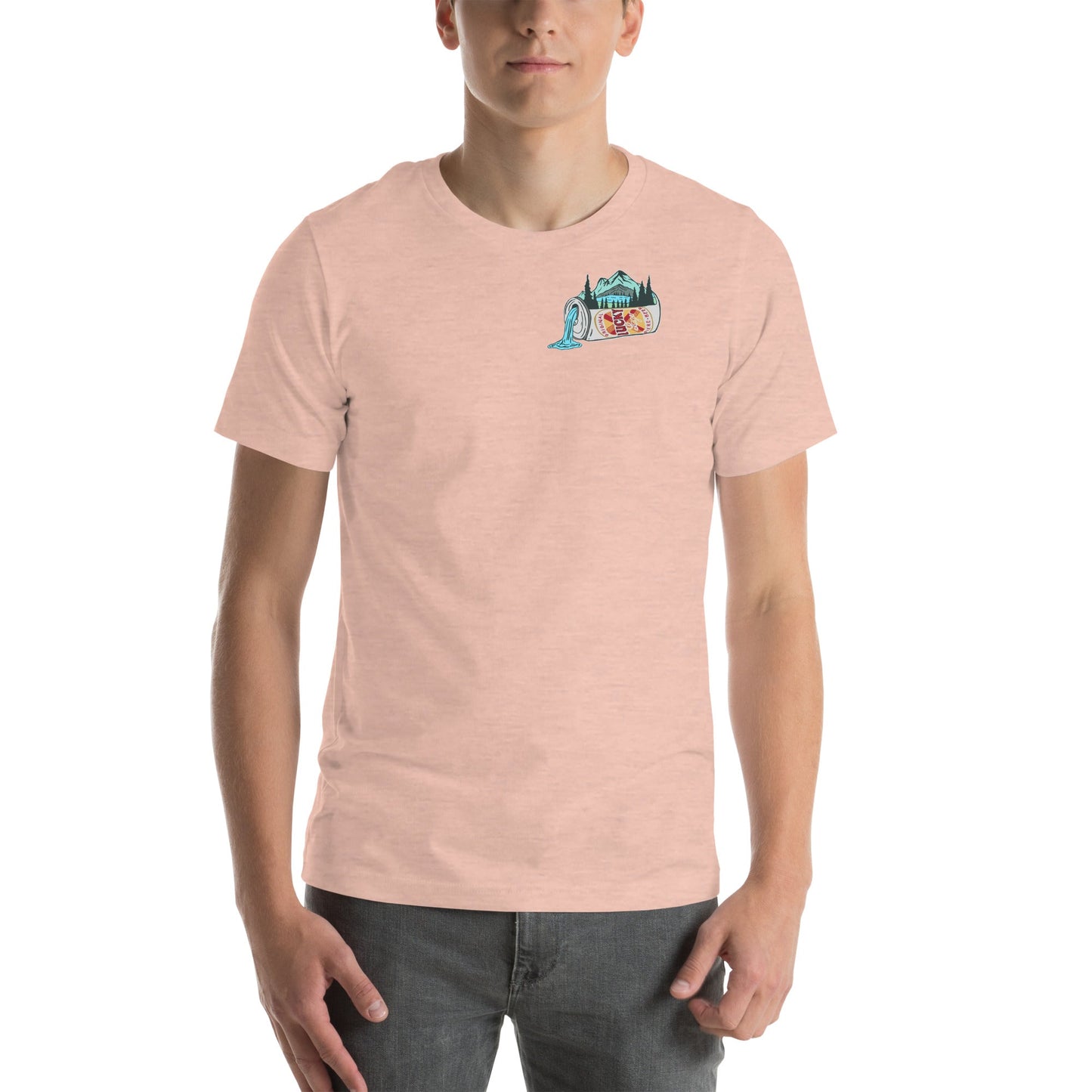 Design of Lucky Lager Scenery Design - Unisex t-shirt , the colour is