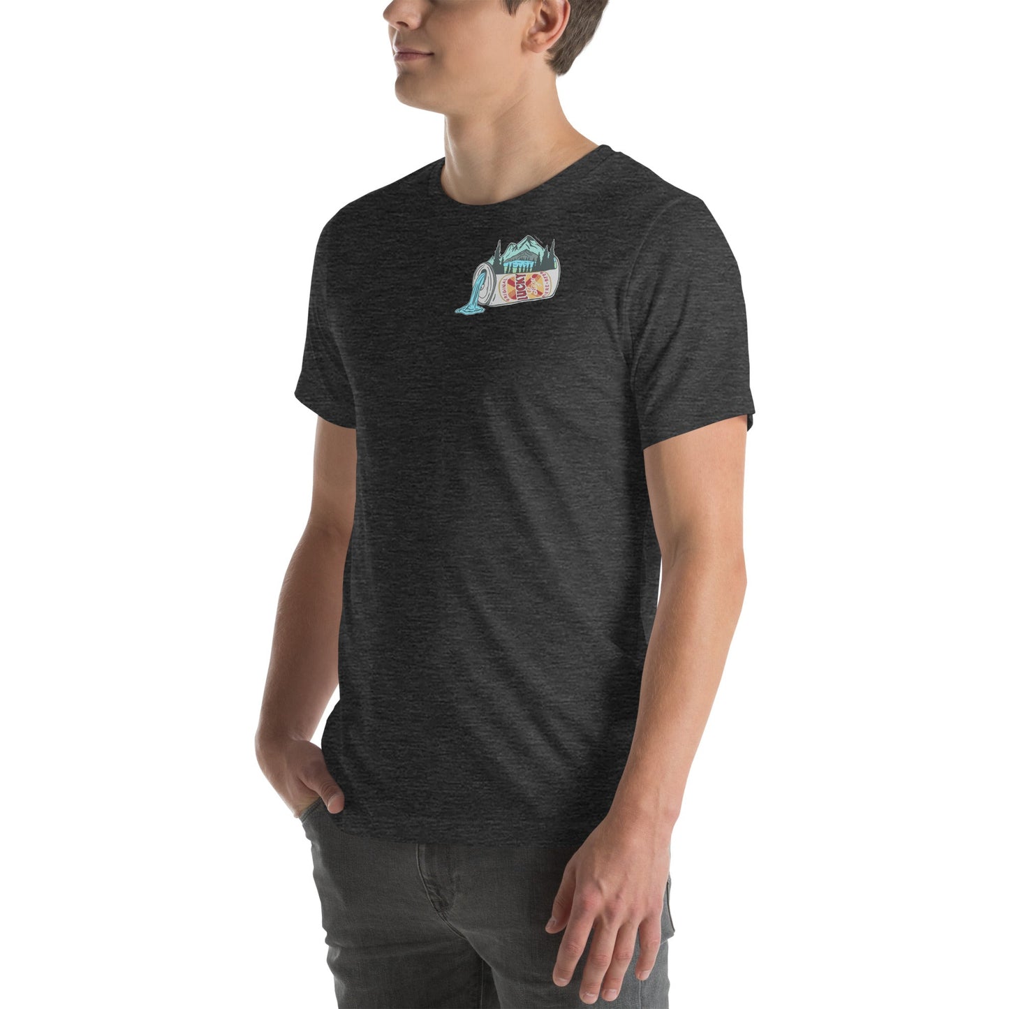Design of Lucky Lager Scenery Design - Unisex t-shirt , the colour is