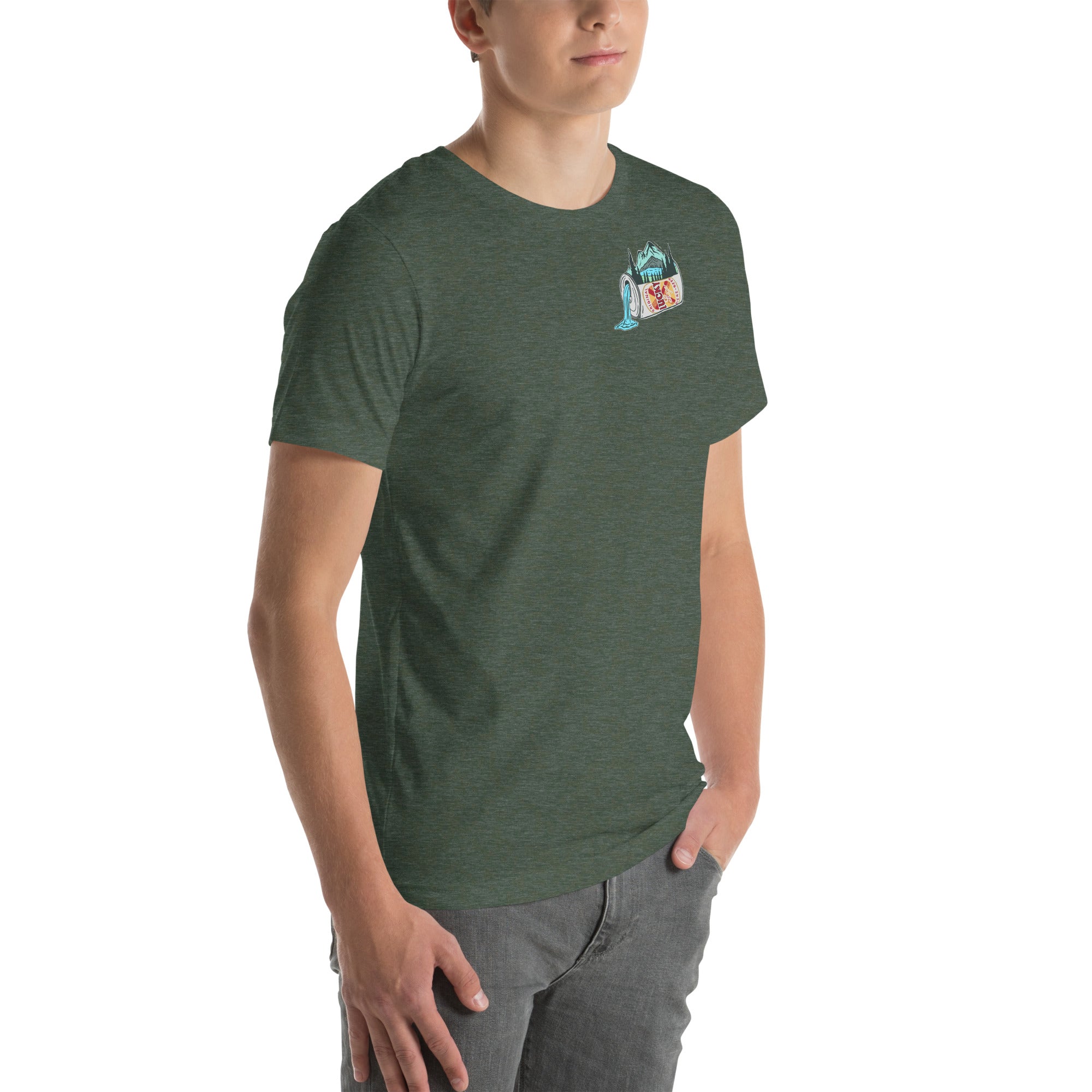 Design of Lucky Lager Scenery Design - Unisex t-shirt , the colour is