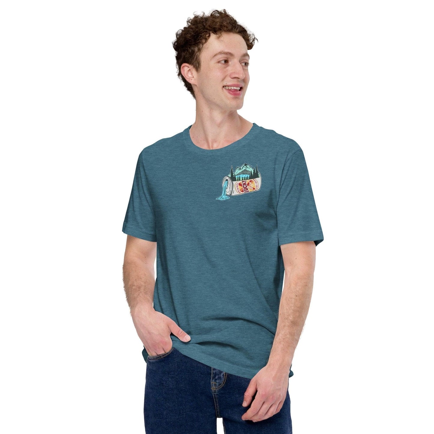 Design of Lucky Lager Scenery Design - Unisex t-shirt , the colour is