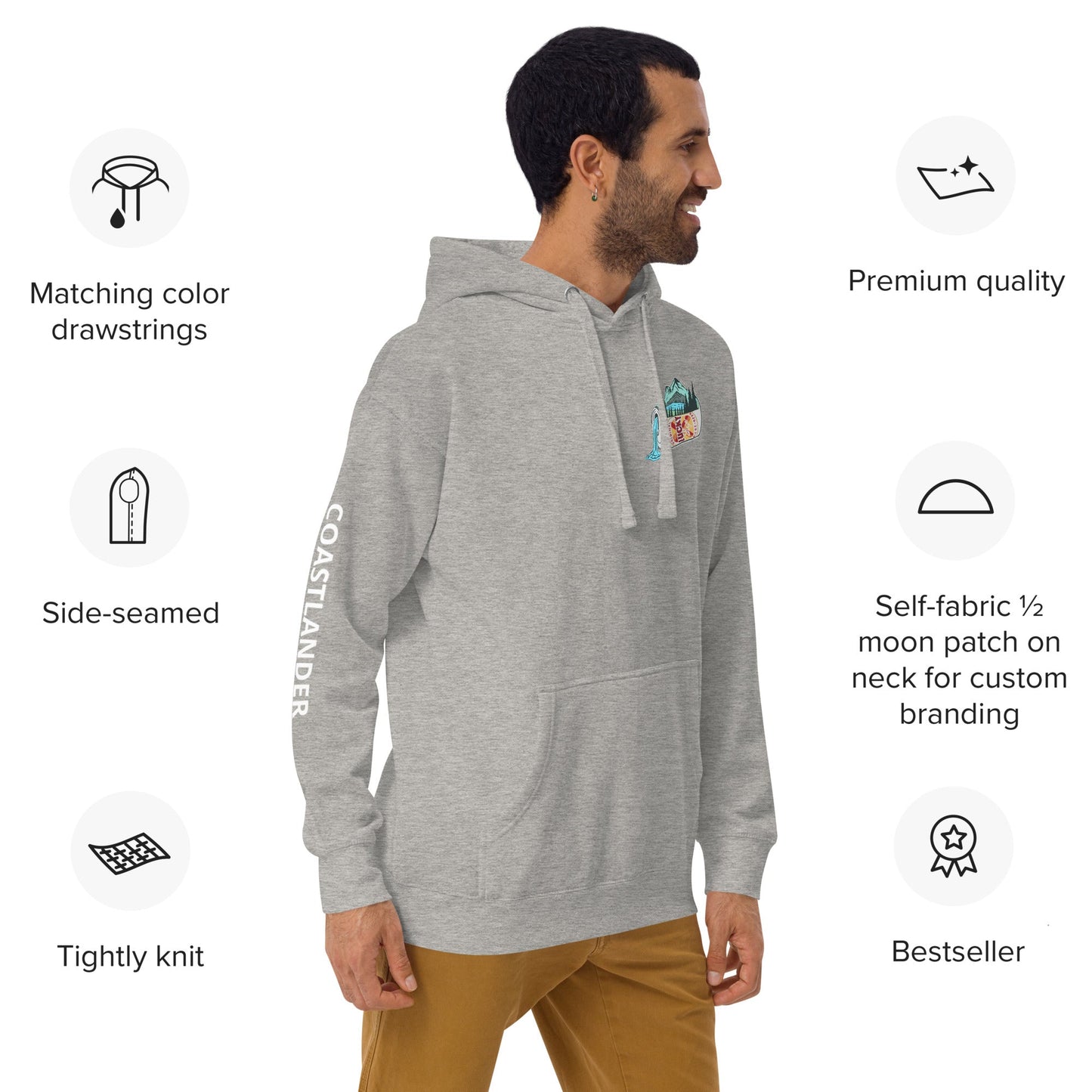 Design of Lucky Lager Scenic Waterfall - Unisex Hoodie , the colour is