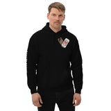 Design of Lucky Lager - Stump - Heart - Unisex Hoodie , the colour is Black