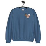 Design of Lucky Lager - Stump - Heart - Unisex Sweatshirt , the colour is Indigo Blue