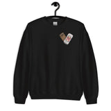 Design of Lucky Lager - Stump - Heart - Unisex Sweatshirt , the colour is Black