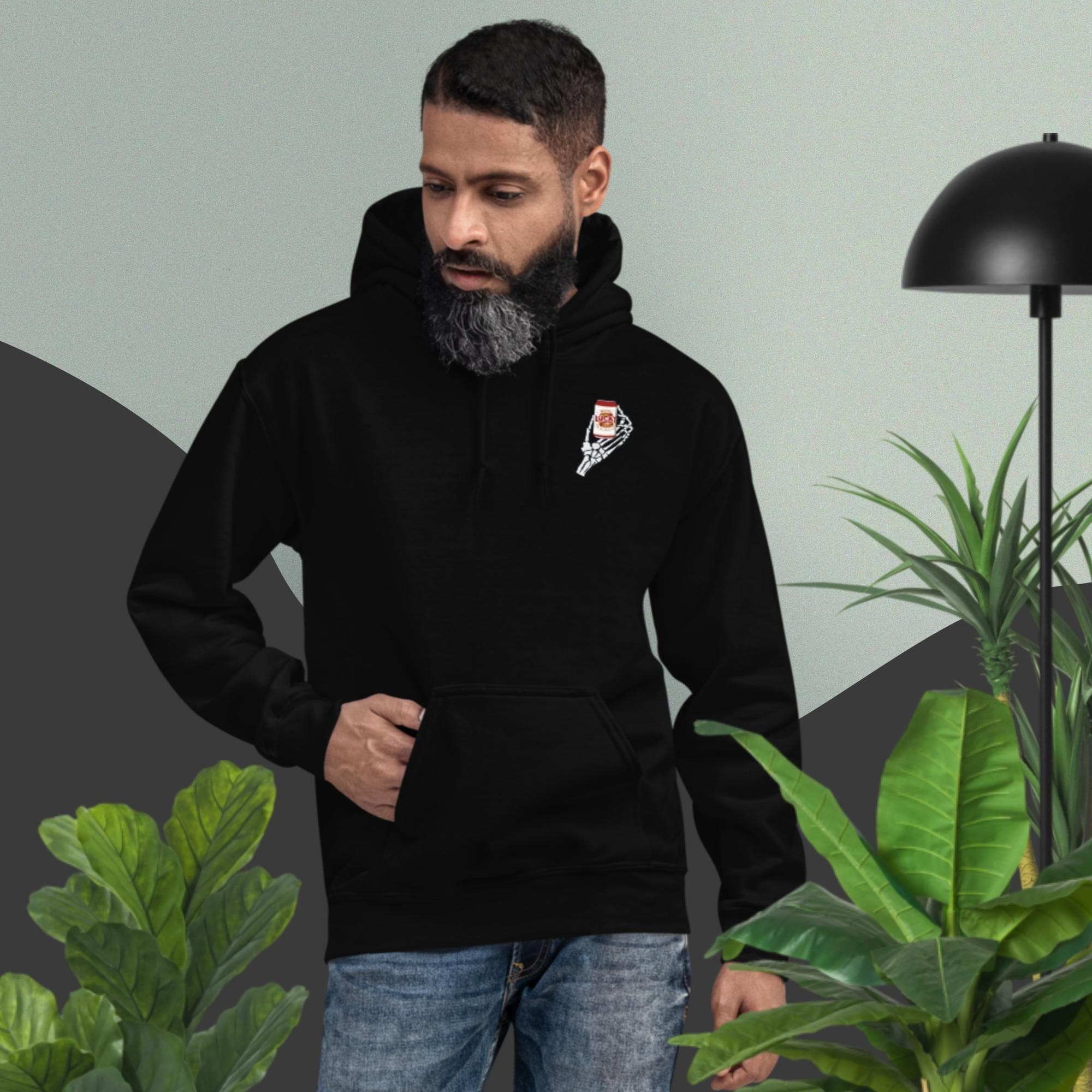 Design of Lucky Till The Day I Die - Gildan Unisex Hoodie , the colour is