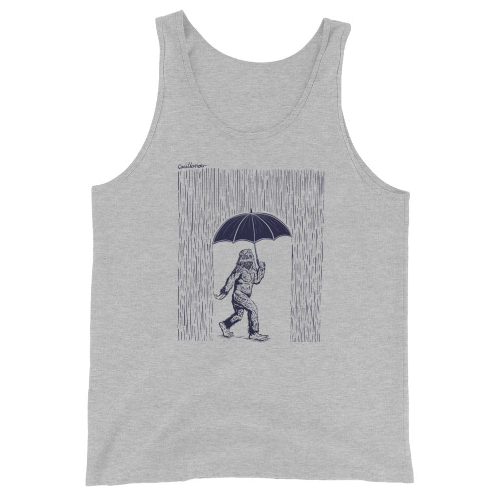 Sasquatch - BigFoot - Rainy Day - Umbrella - Unisex Tank Top