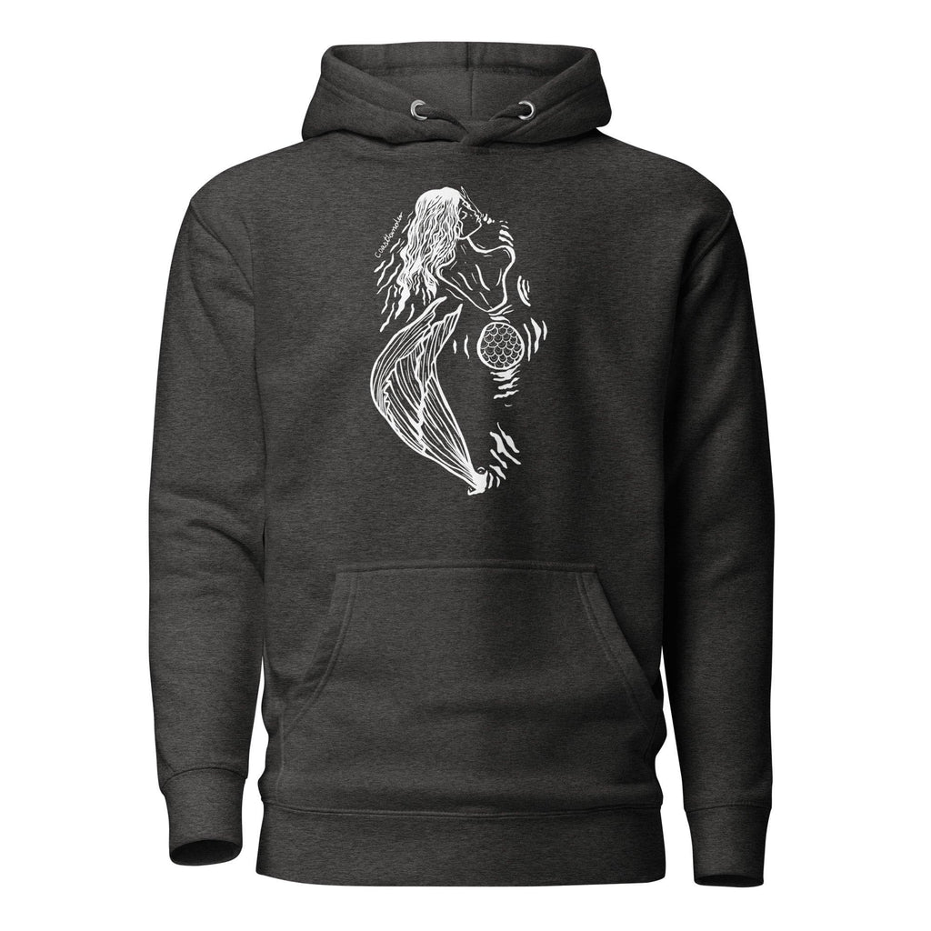 Design of Mermaid Booty - Unisex Hoodie , the colour is Charcoal Heather