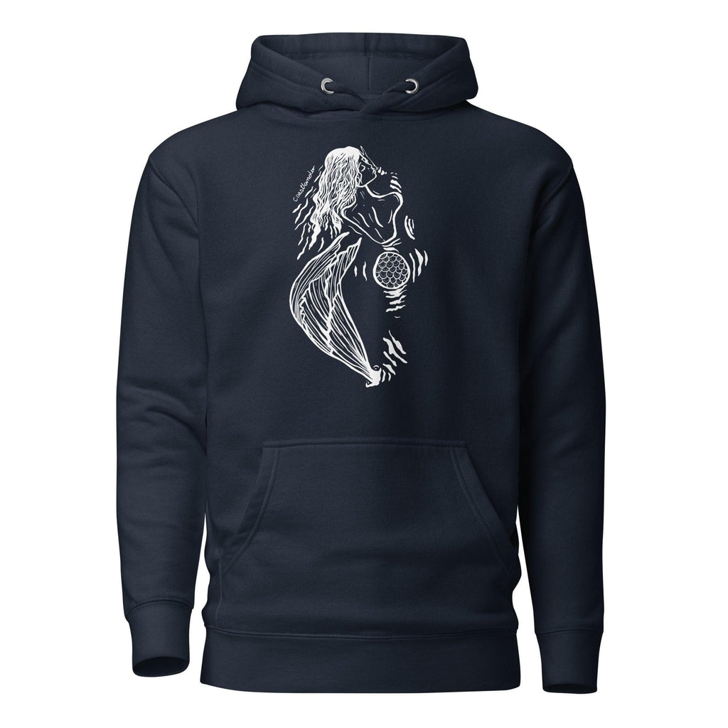 Design of Mermaid Booty - Unisex Hoodie , the colour is Navy Blazer