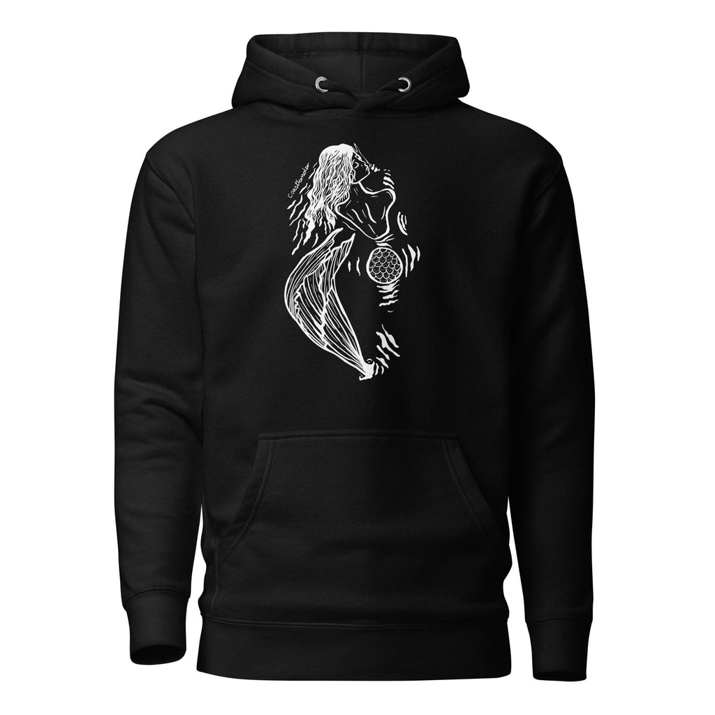 Design of Mermaid Booty - Unisex Hoodie , the colour is Black