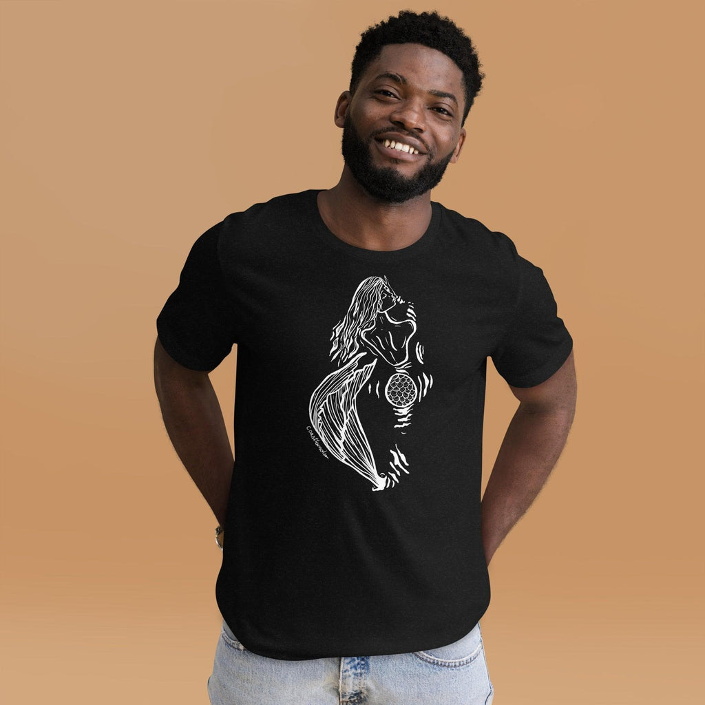 Design of Mermaid Booty - Unisex t-shirt , the colour is Black Heather