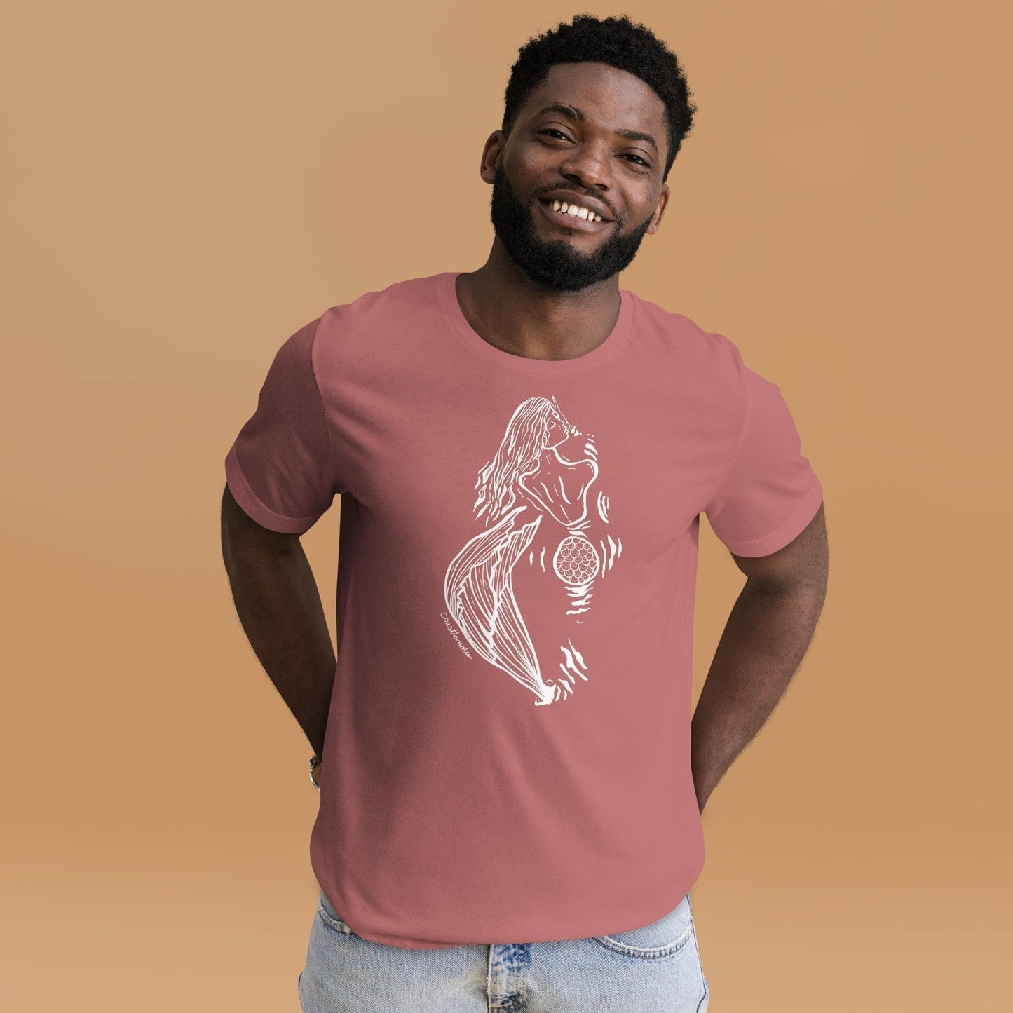 Design of Mermaid Booty - Unisex t-shirt , the colour is Mauve