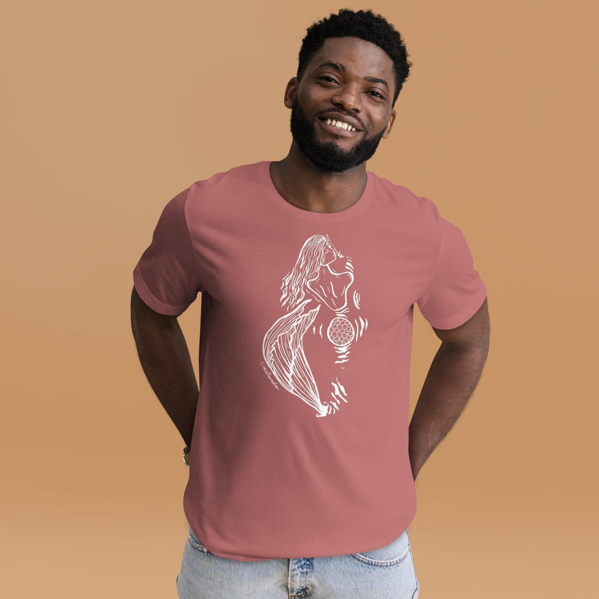 Design of Mermaid Booty - Unisex t-shirt , the colour is Mauve