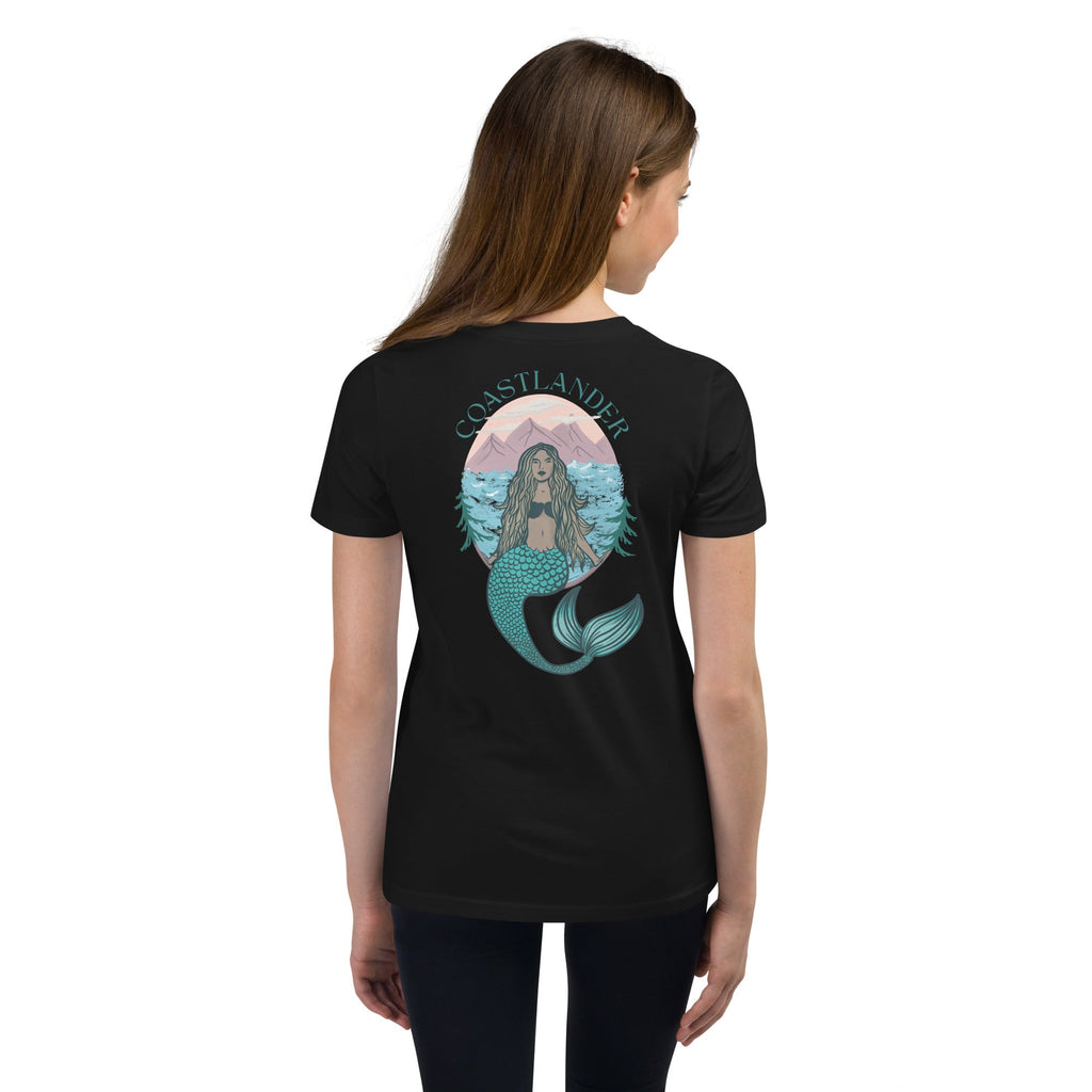Design of Mermaid Design - Kids - Youth Short Sleeve T-Shirt , the colour is