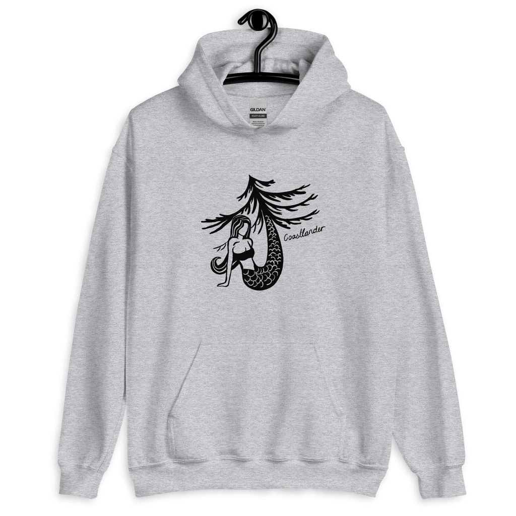 Design of Mermaid & Tree Design - Unisex Hoodie , the colour is Sport Grey