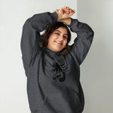 Design of Mermaid Tree Design - Unisex Hoodie , the colour is Dark Heather